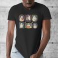 Spooky Teacher Halloween Ghost Reading Book Trick Or Treat Men's V-Neck T-Shirt Spooky Teacher Halloween Ghost Reading Book Trick Or Treat Men's V-Neck T-Shirt