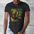 Star Wars The Book Of Boba Fett Neon Boba Fett Lives Poster Men's V-Neck T-Shirt Star Wars The Book Of Boba Fett Neon Boba Fett Lives Poster Men's V-Neck T-Shirt
