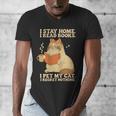 I Stay Home I Read Books I Pet My Cat I Regret Nothing Women Men's V-Neck T-Shirt