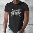 Support Your Local Library Horror Bookworm Men's V-Neck T-Shirt Support Your Local Library Horror Bookworm Men's V-Neck T-Shirt