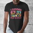 Survived 67 Days Of School Ice Cream Drip Apple Pencil Book Men's V-Neck T-Shirt