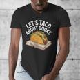 Taco Books Mexican Reading Teacher Book Lovers Bookish Men's V-Neck T-Shirt