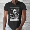 Tarot Card Shirt The Reader Tarot Skeleton Reading Book Men's V-Neck T-Shirt Tarot Card Shirt The Reader Tarot Skeleton Reading Book Men's V-Neck T-Shirt