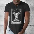 Tarot Card Vintage Whippet Dog Book Lover The Reader Men's V-Neck T-Shirt