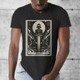 Tarot Cards Guide Book Esoteric Mysticism Clothing Tarot Card Justice Men's V-Neck T-Shirt Tarot Cards Guide Book Esoteric Mysticism Clothing Tarot Card Justice Men's V-Neck T-Shirt