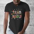 Teacher Read More Books Christmas Reading Bookworm Librarian Men's V-Neck T-Shirt