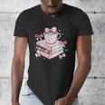 Teacher Valentine's Day All Booked For Valentines Reading Men's V-Neck T-Shirt Teacher Valentine's Day All Booked For Valentines Reading Men's V-Neck T-Shirt