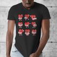 Teacher Valentines Day Reading Book Lover Bookworm Library Men's V-Neck T-Shirt