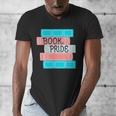 Threadless Grey Sky Chai Trans Book Pride Graphic Men's V-Neck T-Shirt