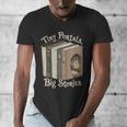 Tiny Portals Big Stories Book Nook Fantasy Gateway Men's V-Neck T-Shirt