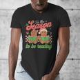 Tis The Season Book Reading Gingerbread Teacher Librarian Men's V-Neck T-Shirt