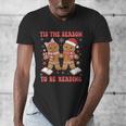 Tis The Season Reading Christmas Shirt Book Lovers Teacher Men's V-Neck T-Shirt