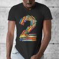Toddler 2nd Birthday Books Themed 2 Year Old Boys Kids Girls Men's V-Neck T-Shirt