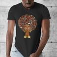 History Month Afro Book Lover Women Girls Librarian Men's V-Neck T-Shirt History Month Afro Book Lover Women Girls Librarian Men's V-Neck T-Shirt