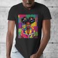 History Month Educated Black Women Girls Reading Book Men's V-Neck T-Shirt