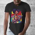 History Woman Reading Book Geometric Girl Educated Men's V-Neck T-Shirt