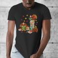 Turkey Reading Books Fall Librarian Book Lover Teacher Kids Men's V-Neck T-Shirt Turkey Reading Books Fall Librarian Book Lover Teacher Kids Men's V-Neck T-Shirt