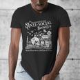 Unapologetically Antisocial Book Club Meets Weekly Retro Men's V-Neck T-Shirt