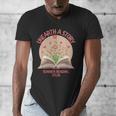 Unearth a Story 2026 Summer Reading Program Flowers Book Men's V-Neck T-Shirt Unearth a Story 2026 Summer Reading Program Flowers Book Men's V-Neck T-Shirt