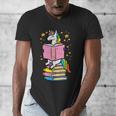 Unicorn Read Reading Book Librarian America Girls Women Men's V-Neck T-Shirt Unicorn Read Reading Book Librarian America Girls Women Men's V-Neck T-Shirt