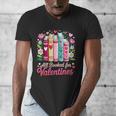 Valentine All Booked For Valentine Book Lovers Teacher Kid Men's V-Neck T-Shirt