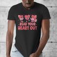 Valentine Day Book Read Your Heart Out Lovers Teacher Kids Men's V-Neck T-Shirt Valentine Day Book Read Your Heart Out Lovers Teacher Kids Men's V-Neck T-Shirt