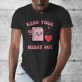 Valentines Day Book Read Your Heart Out Women Men Kids Men's V-Neck T-Shirt Valentines Day Book Read Your Heart Out Women Men Kids Men's V-Neck T-Shirt