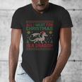 All I Want For Christmas Is A Dragon & Books Ugly Sweater Men's V-Neck T-Shirt All I Want For Christmas Is A Dragon & Books Ugly Sweater Men's V-Neck T-Shirt