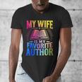 My Wife Is My Favorite Author Book Writer Writing Husband Men's V-Neck T-Shirt My Wife Is My Favorite Author Book Writer Writing Husband Men's V-Neck T-Shirt