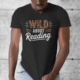Wild About Reading Books Reader Lover Bookworm Leopard Print Men's V-Neck T-Shirt Wild About Reading Books Reader Lover Bookworm Leopard Print Men's V-Neck T-Shirt