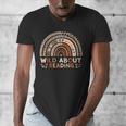 Wild About Reading Books Reader Lover Library Day Librarian Men's V-Neck T-Shirt