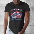 Women's Books Fireworks And Freedom Independence Day Book Lover Men's V-Neck T-Shirt Women's Books Fireworks And Freedom Independence Day Book Lover Men's V-Neck T-Shirt