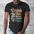 Women's Drink Tea Read Books Nerd Book Reader Book Reading Lover Men's V-Neck T-Shirt Women's Drink Tea Read Books Nerd Book Reader Book Reading Lover Men's V-Neck T-Shirt
