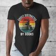 Women's Easily Distracted By Books Men's V-Neck T-Shirt