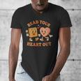 Women's Read Your Heart Out Teacher Valentines Reading Book Love Men's V-Neck T-Shirt