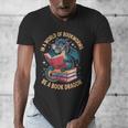 In A World Of Bookworms Be A Book Dragon Men's V-Neck T-Shirt In A World Of Bookworms Be A Book Dragon Men's V-Neck T-Shirt