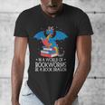 In A World Full Of Bookworms Be A Book Dragon Reading Men's V-Neck T-Shirt