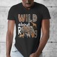 Zoo Animals Wild About Reading Books Reader Lover Librarian Men's V-Neck T-Shirt Zoo Animals Wild About Reading Books Reader Lover Librarian Men's V-Neck T-Shirt