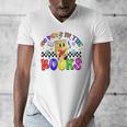 100 Days In The Book Fun 100 Days Of School Boy Girl Teacher Men's V-Neck T-Shirt
