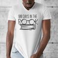 100 Days Of SCHOOKBook Nerd Book Lover Reading Librarian Boo Men's V-Neck T-Shirt 100 Days Of SCHOOKBook Nerd Book Lover Reading Librarian Boo Men's V-Neck T-Shirt