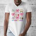 100 Days Of School Coquette Bow School Bus Pencil Books Men's V-Neck T-Shirt