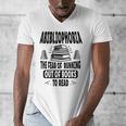 Abibliophobia Definition Book Reading Lover Fans Text Men's V-Neck T-Shirt
