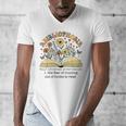 Abibliophobia Wildflower Reading Bookworm Book Reader Men's V-Neck T-Shirt Abibliophobia Wildflower Reading Bookworm Book Reader Men's V-Neck T-Shirt