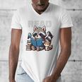 Animals Raccoon Reading Book Librarian Across America Kids Men's V-Neck T-Shirt