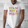 Apple Coquette Bow Books First Day Of School Back To School Men's V-Neck T-Shirt