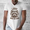 Audio Book Reader Book Lover Raccoon I Read With My Ears Men's V-Neck T-Shirt Audio Book Reader Book Lover Raccoon I Read With My Ears Men's V-Neck T-Shirt
