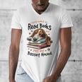 Basset Hound Dog Breed I Just Want To Read Books And Pet My Men's V-Neck T-Shirt Basset Hound Dog Breed I Just Want To Read Books And Pet My Men's V-Neck T-Shirt