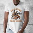 Belgian Malinois Dog Breed Life Is Better With Books And a Men Women Kids Men's V-Neck T-Shirt