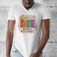 Boho Floral Book Big Fan Of Human Rights Liberal Protest Men's V-Neck T-Shirt