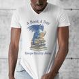 A Book A Day Keeps Reality Away Premium Tri-Blend Men's V-Neck T-Shirt